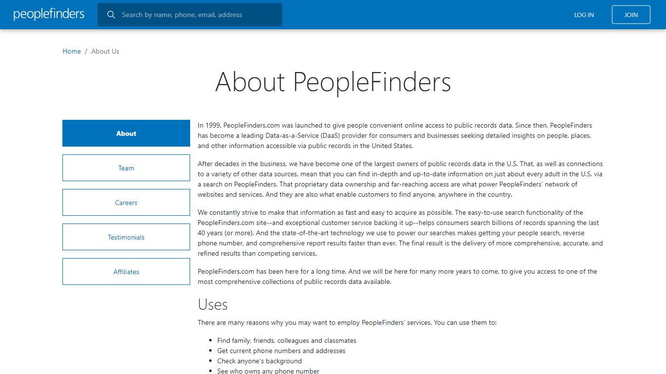 About PeopleFinders - Company Information